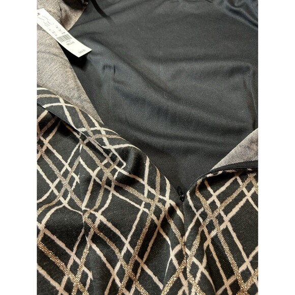 7th Avenue NEW YORK & COMPANY Black‎ - Gold Metallic Sweater/Top Size Medium - Picture 5 of 7